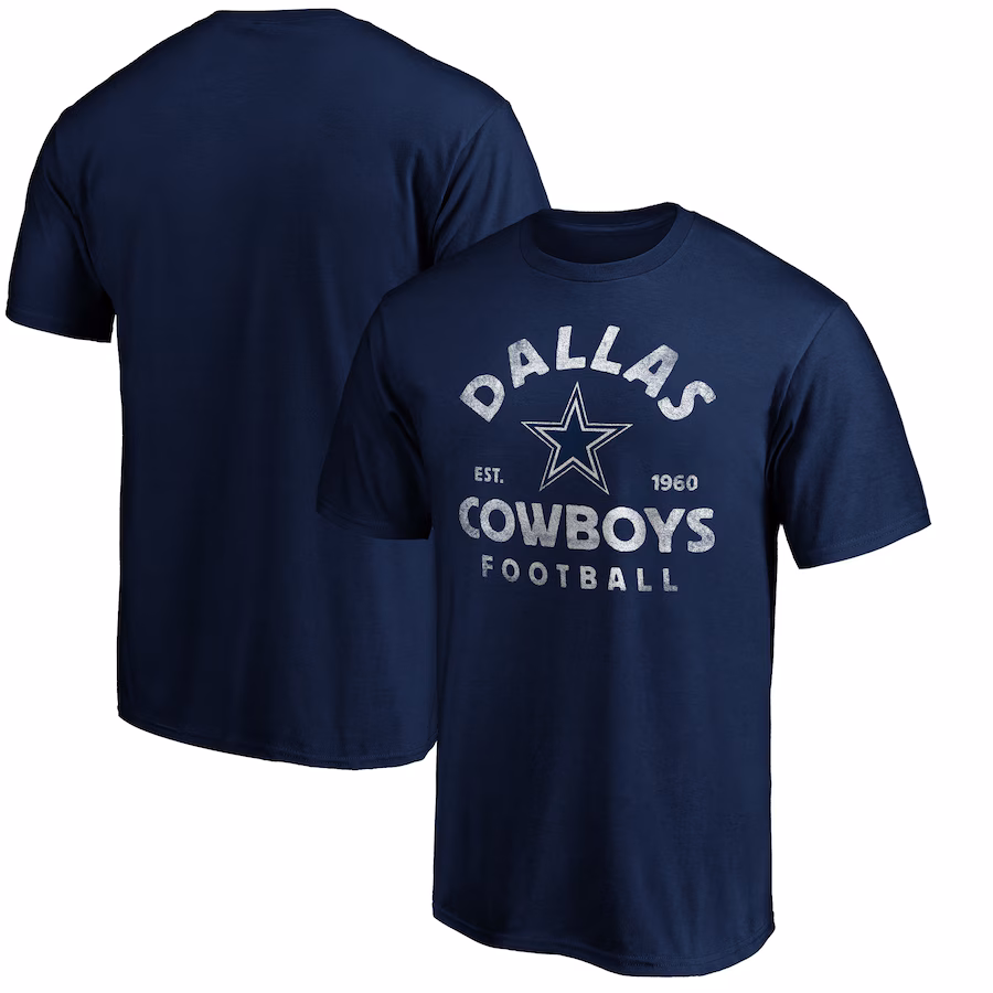 Men's Dallas Cowboys Navy Vintage Arch T-Shirt - Jersey