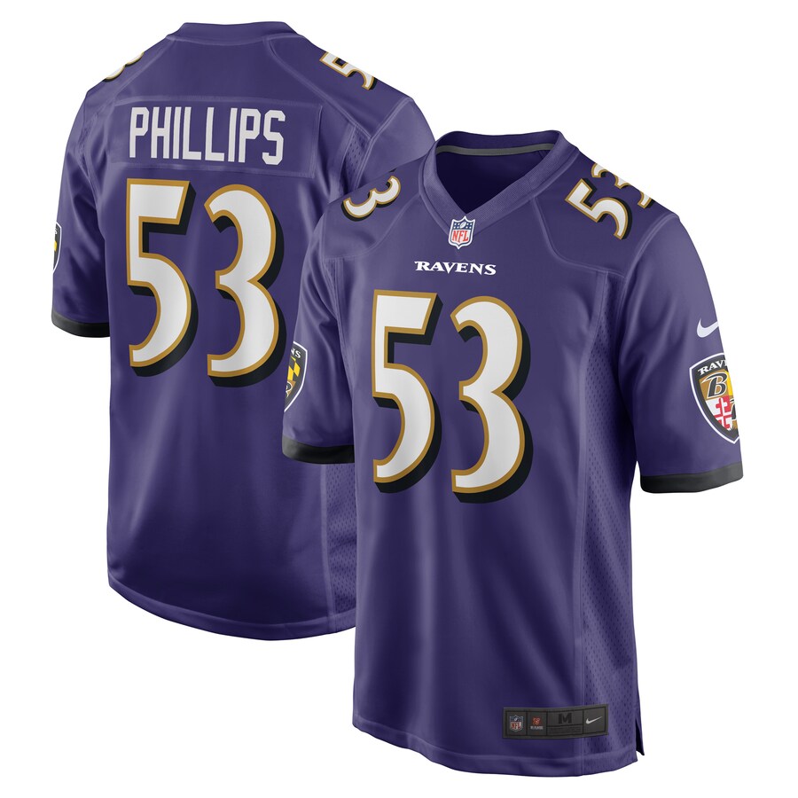 Men's Baltimore Ravens Del'Shawn Phillips Nike Purple Game Player Jersey - Jersey