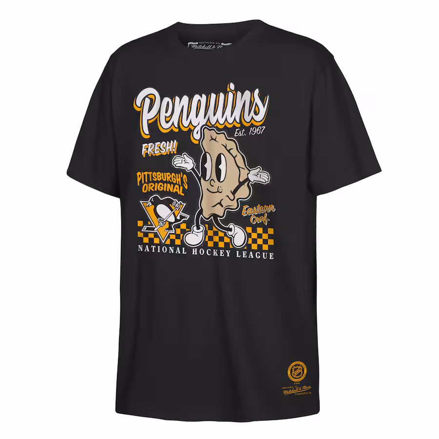 Youth Pittsburgh Penguins Mitchell & Ness Black Concession Stand T-Shirt - Jersey