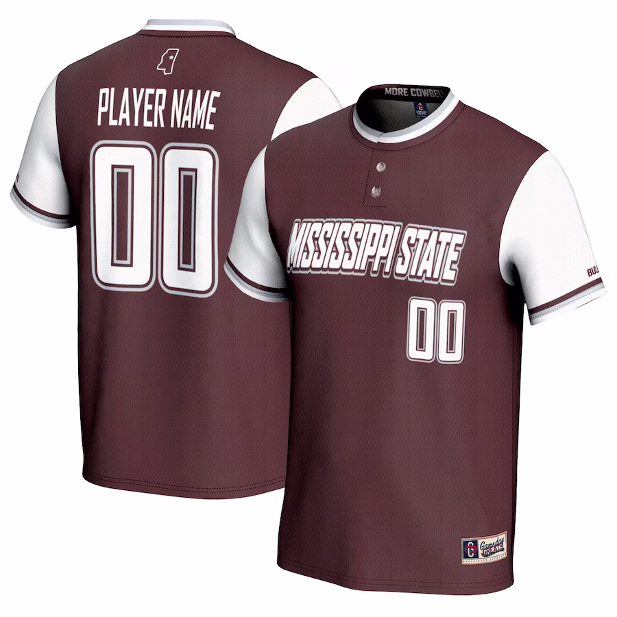 Mississippi State Bulldogs GameDay Greats Youth NIL Pick-A-Player Lightweight Softball Jersey - Maroon - Jersey