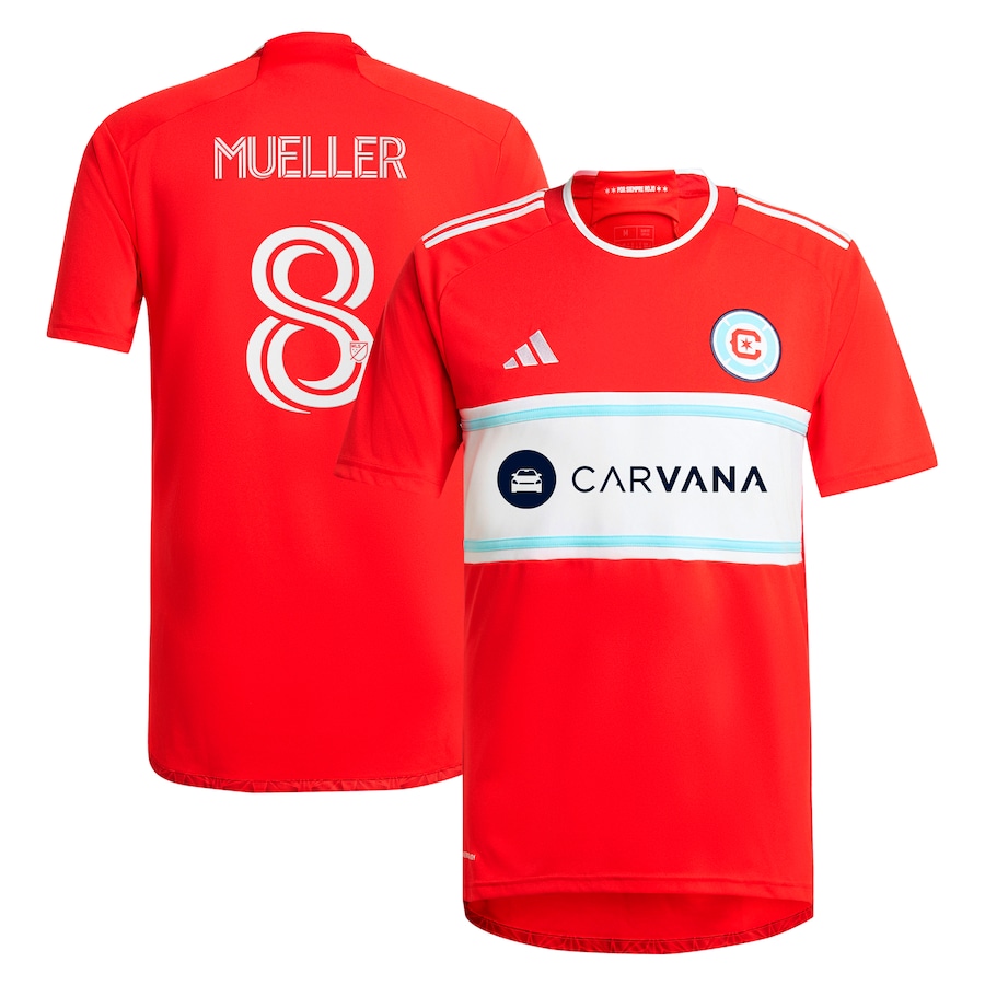 Men's Chicago Fire Chris Mueller adidas Red 2024 Return To Red Replica Player Jersey - Jersey