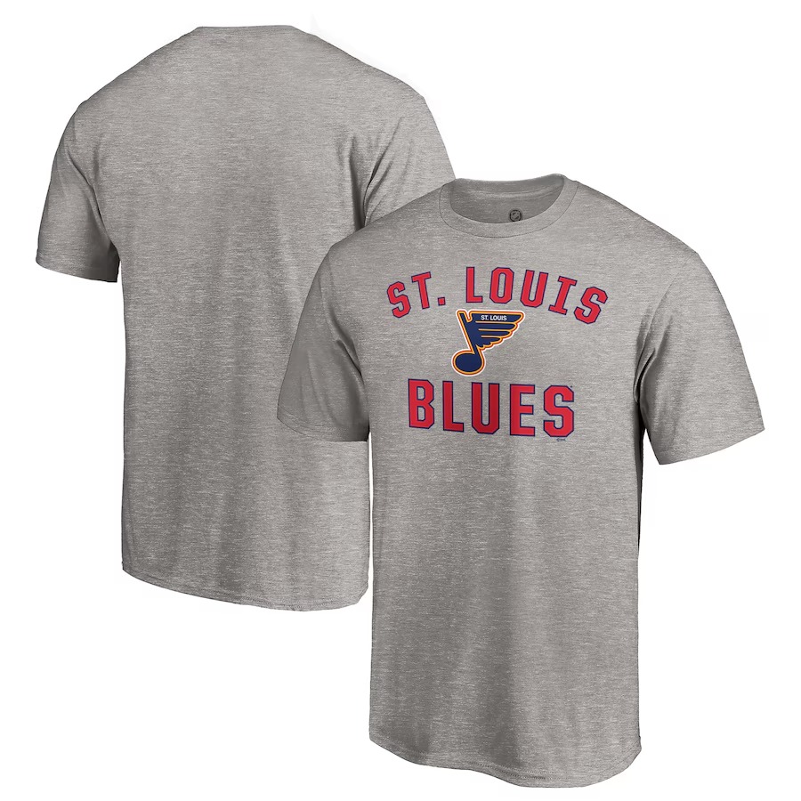 Men's St. Louis Blues Heather Gray Special Edition Victory Arch T-Shirt - Jersey