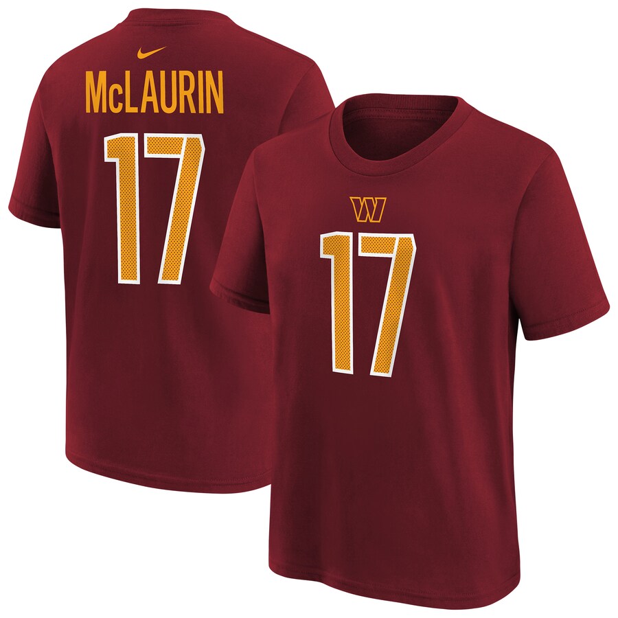 Youth Washington Commanders Terry McLaurin Burgundy Nike Player Name & Number T-Shirt - Jersey