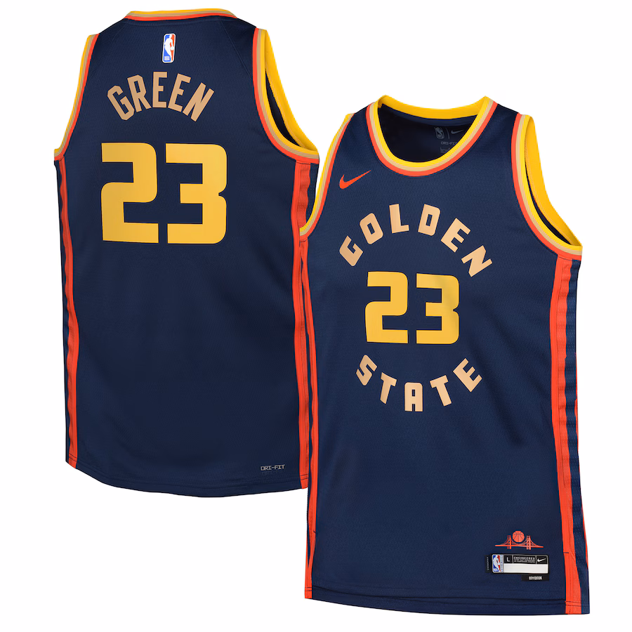 Youth Golden State Warriors Draymond Green Nike Navy 2024/25 Swingman Player Jersey - City Edition - Jersey