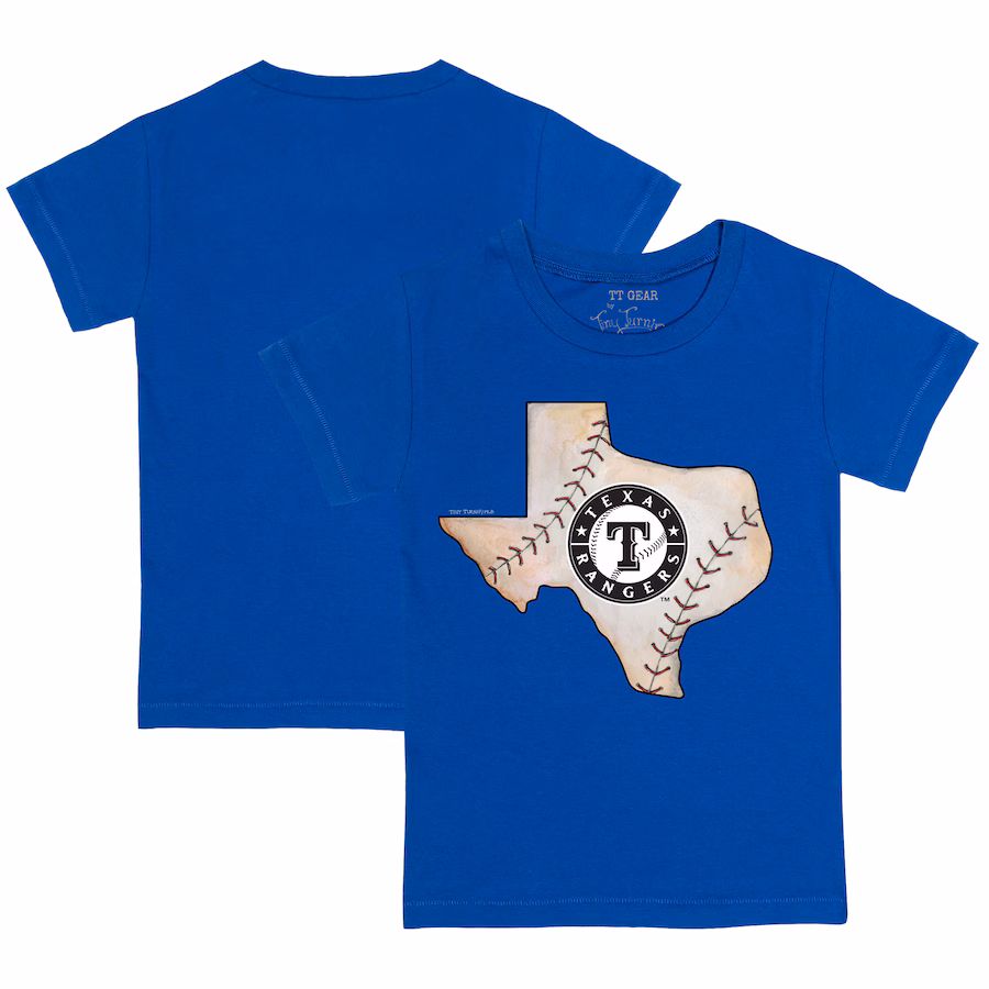 Youth Texas Rangers Tiny Turnip Royal State Outline T-Shirt - Jersey