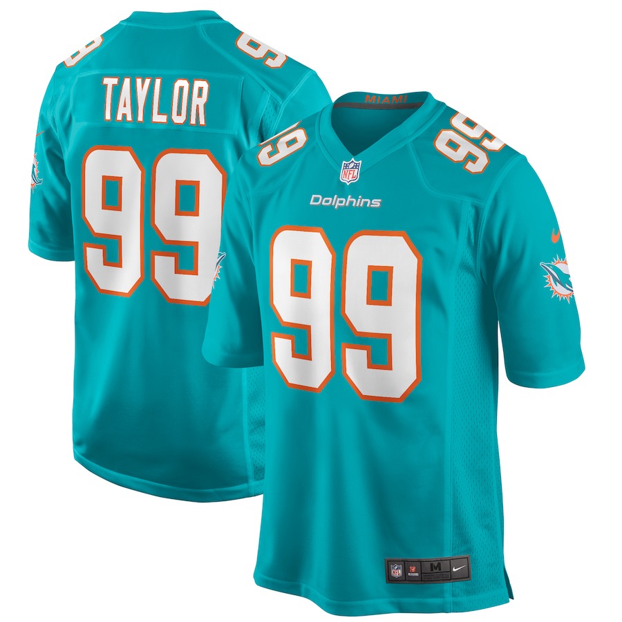 Men's Miami Dolphins Jason Taylor Nike Aqua Game Retired Player Jersey - Jersey
