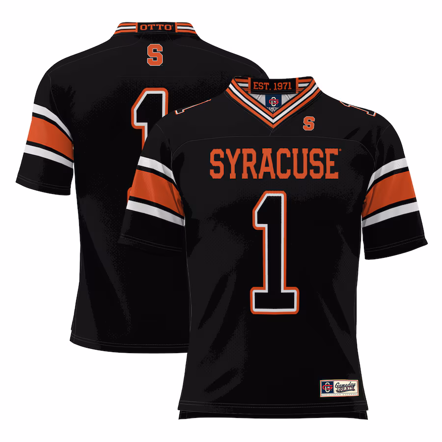 #1 Syracuse Orange GameDay Greats Youth Football Jersey - Black - Jersey