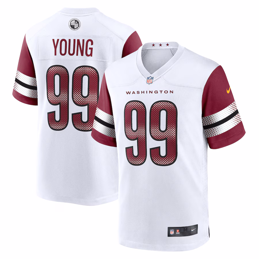 Men's Washington Commanders Chase Young Nike White Game Jersey - Jersey
