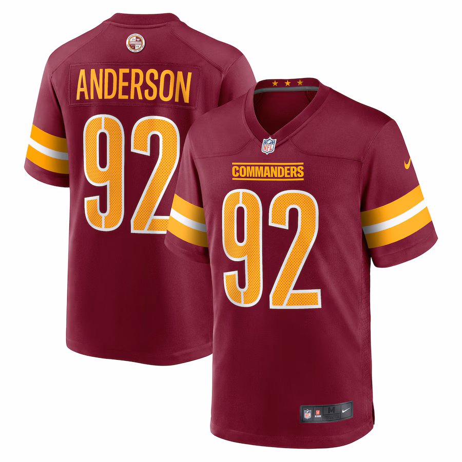 Men's Washington Commanders Abdullah Anderson Nike Burgundy Game Player Jersey - Jersey