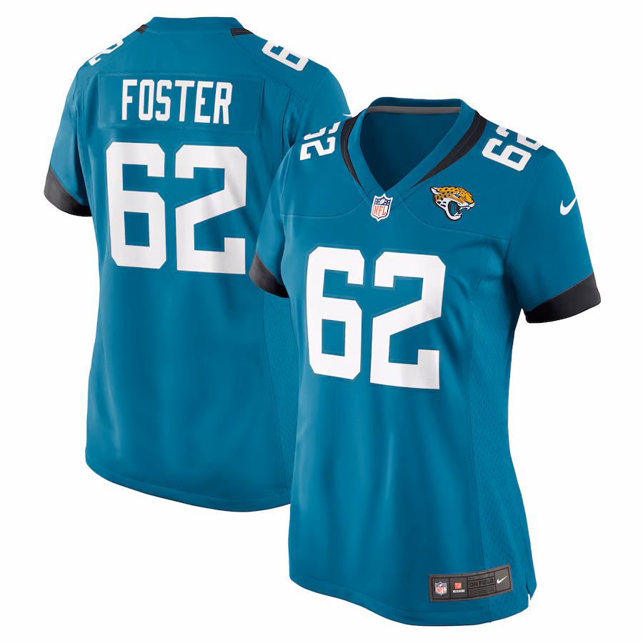 Women's Jacksonville Jaguars Javon Foster Nike Teal Game Jersey - Jersey
