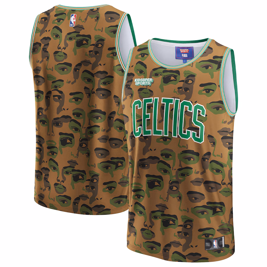 Unisex Boston Celtics NBA & KidSuper Studios by Fanatics Brown Hometown Jersey - Jersey