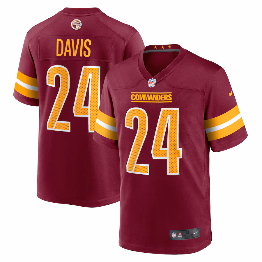 Men's Washington Commanders Michael Davis Nike Burgundy Game Jersey - Jersey
