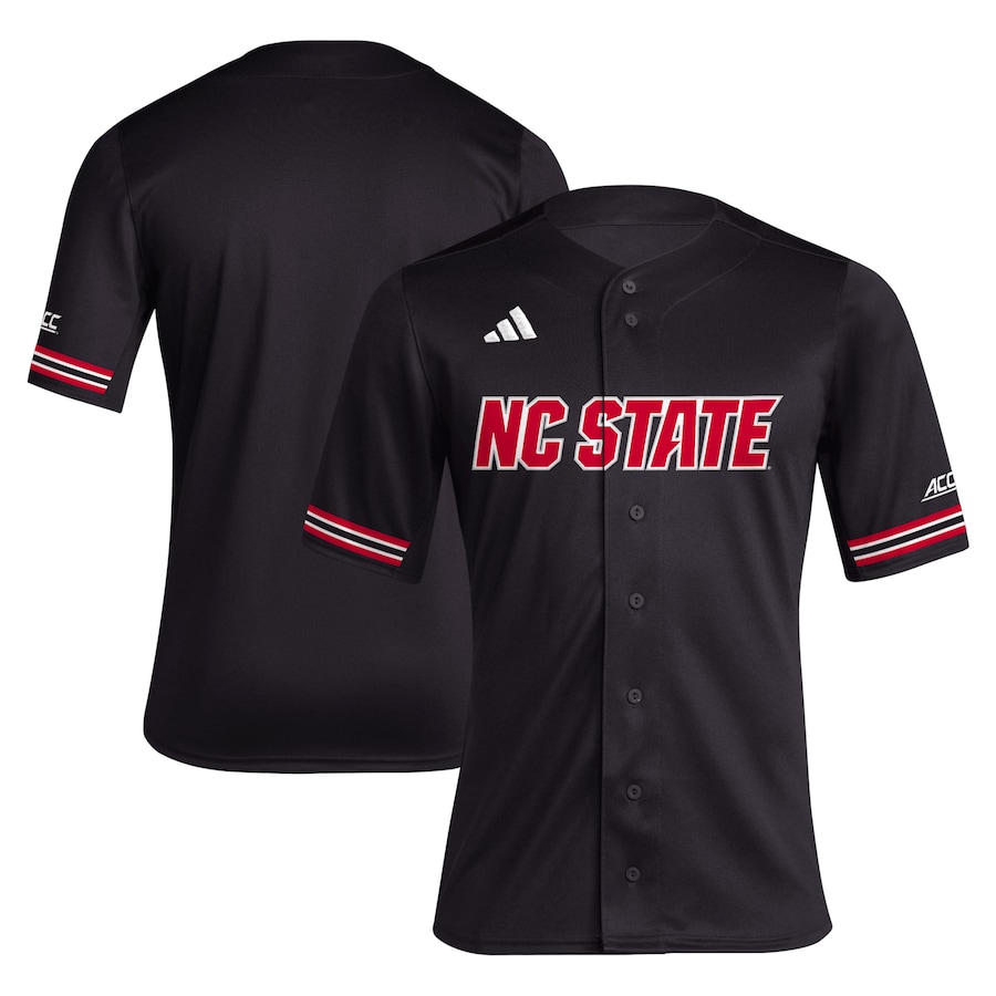 Men's adidas Black NC State Wolfpack Replica Baseball Jersey - Jersey