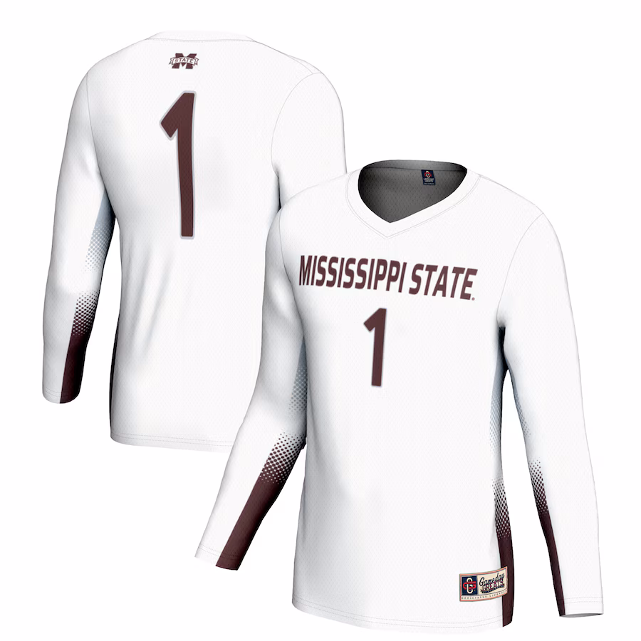 Youth GameDay Greats #1 White Mississippi State Bulldogs Lightweight Women's Volleyball Jersey - Jersey