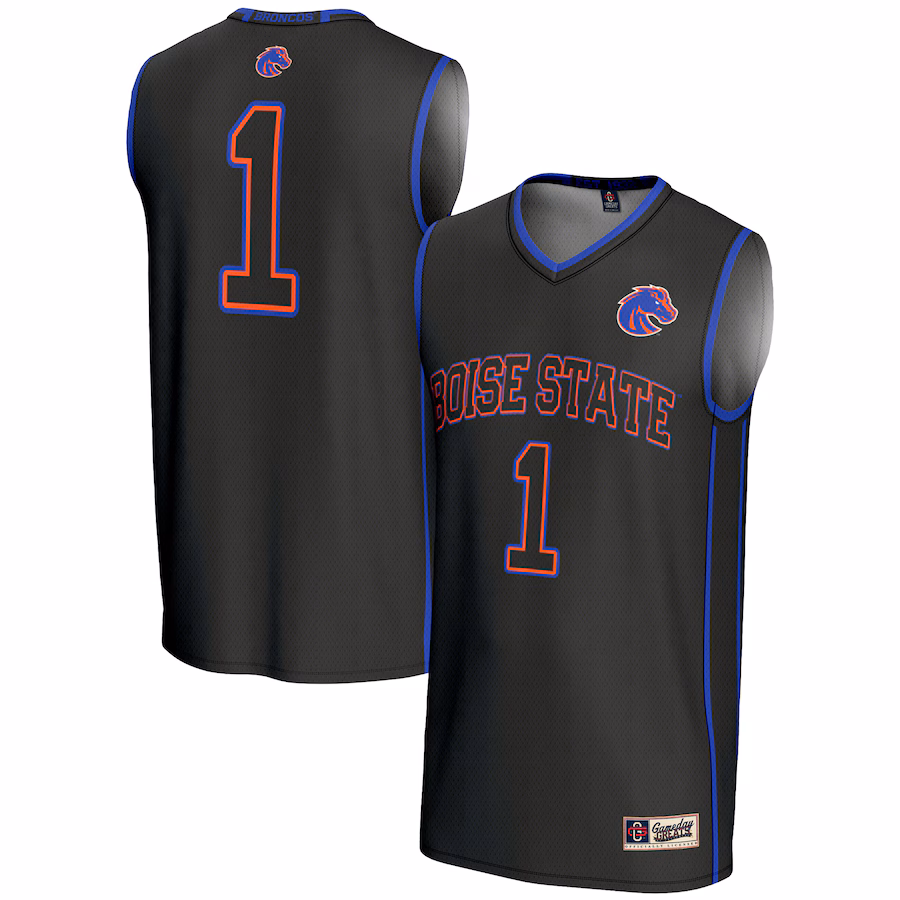 Male GameDay Greats #1  Black Boise State Broncos  Lightweight Basketball Jersey - Jersey