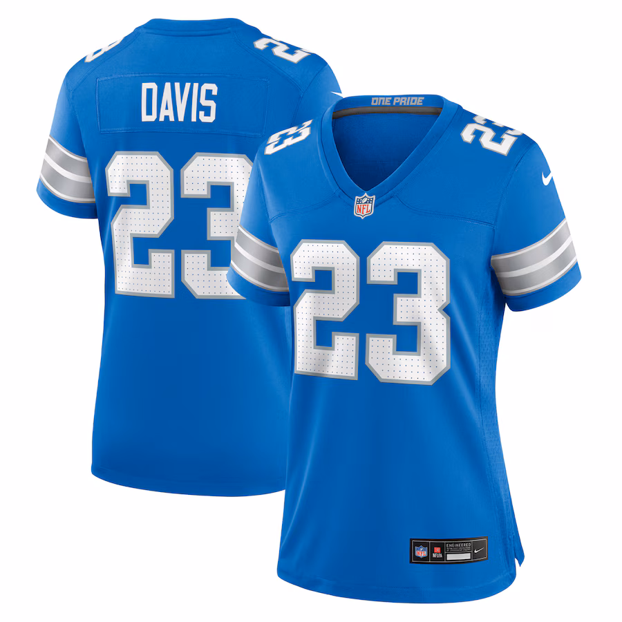 Women's Detroit Lions Carlton Davis Nike Blue Team Game Jersey - Jersey
