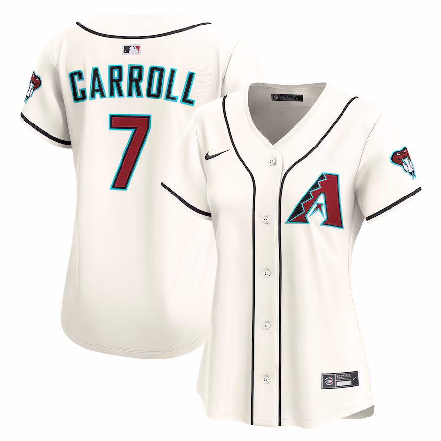Women's Arizona Diamondbacks Corbin Carroll Nike Cream Home Limited Player Jersey - Jersey