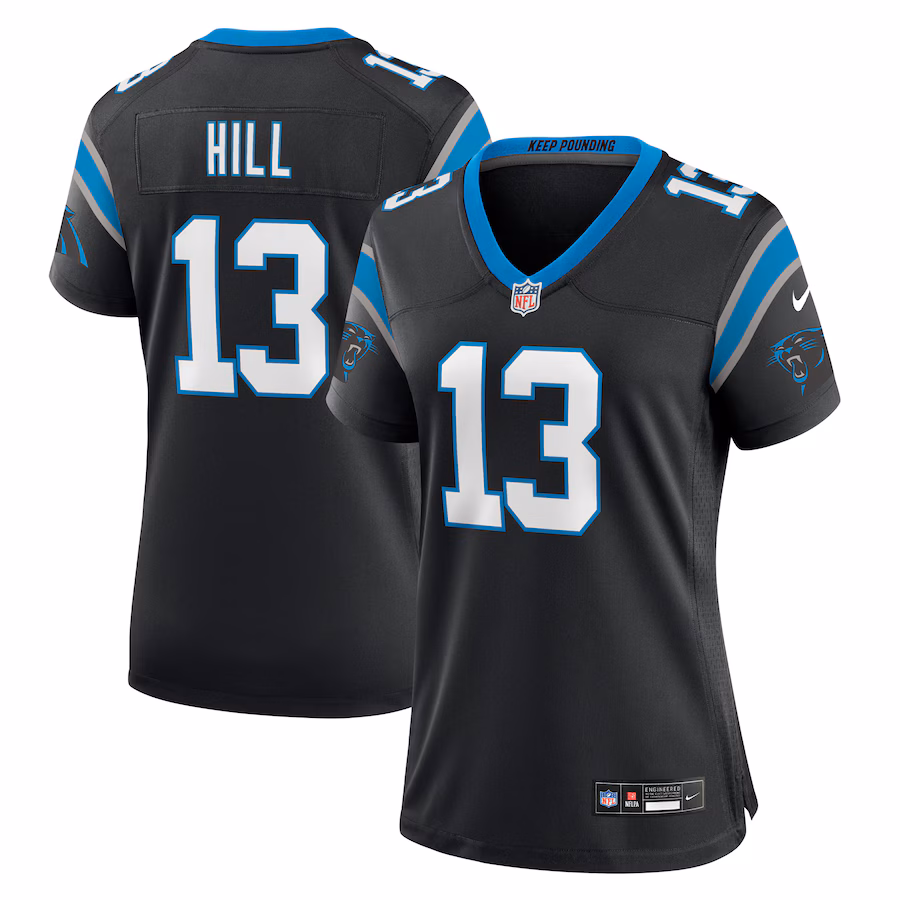 Women's Carolina Panthers Troy Hill Nike  Black Team Game Jersey - Jersey