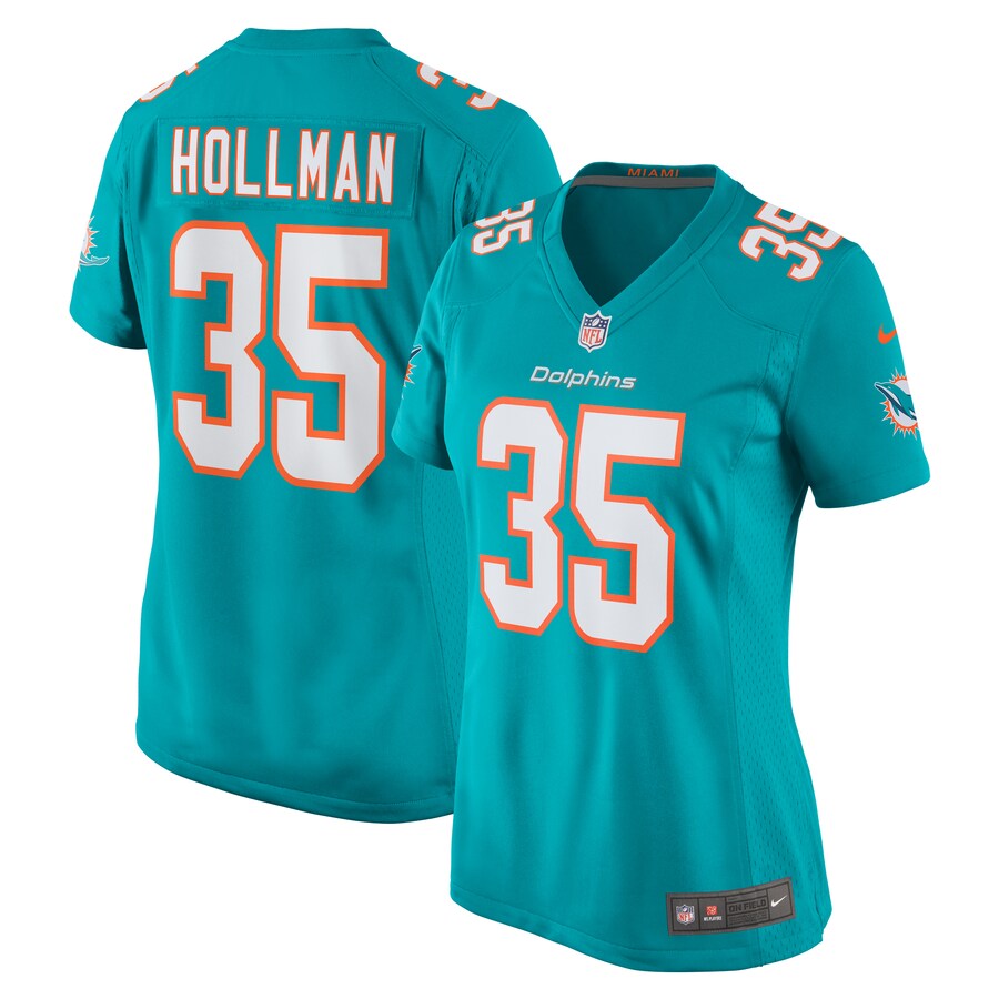 Women's Miami Dolphins Ka'Dar Hollman Nike Aqua Home Game Player Jersey - Jersey