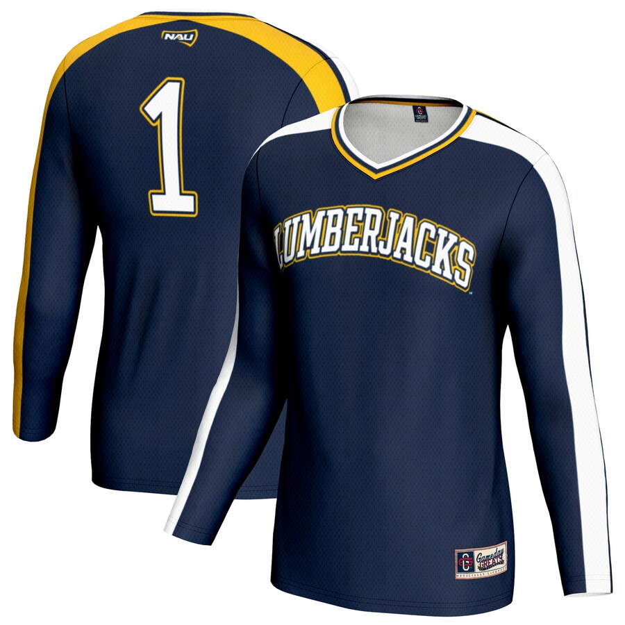 Youth GameDay Greats Navy Northern Arizona Lumberjacks #1 Lightweight Volleyball Fashion Jersey - Jersey