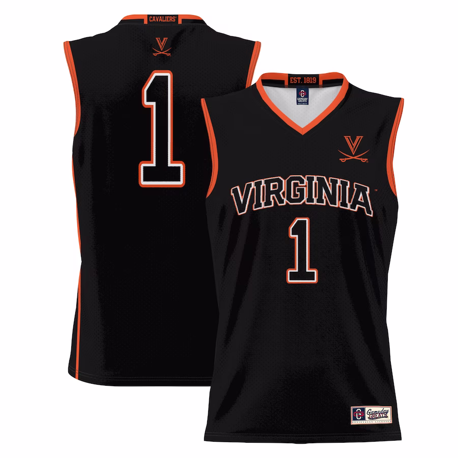 #1 Virginia Cavaliers GameDay Greats Youth Lightweight Basketball Jersey - Black - Jersey
