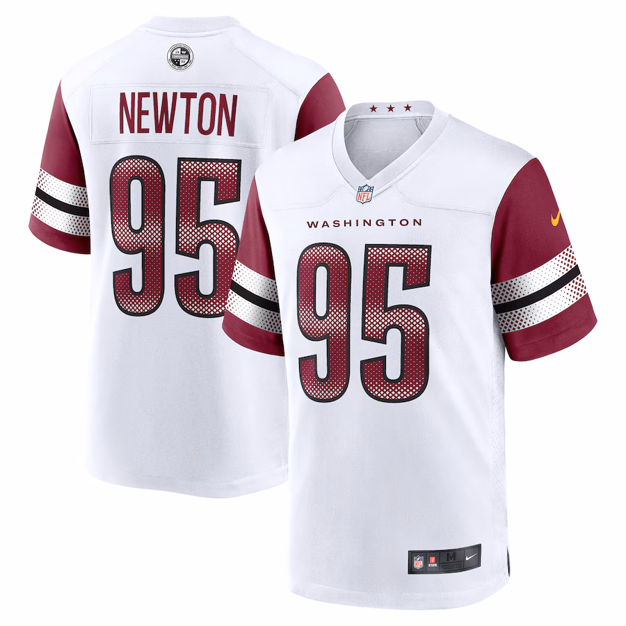 Men's Washington Commanders Jer'Zhan Newton Nike White Game Jersey - Jersey