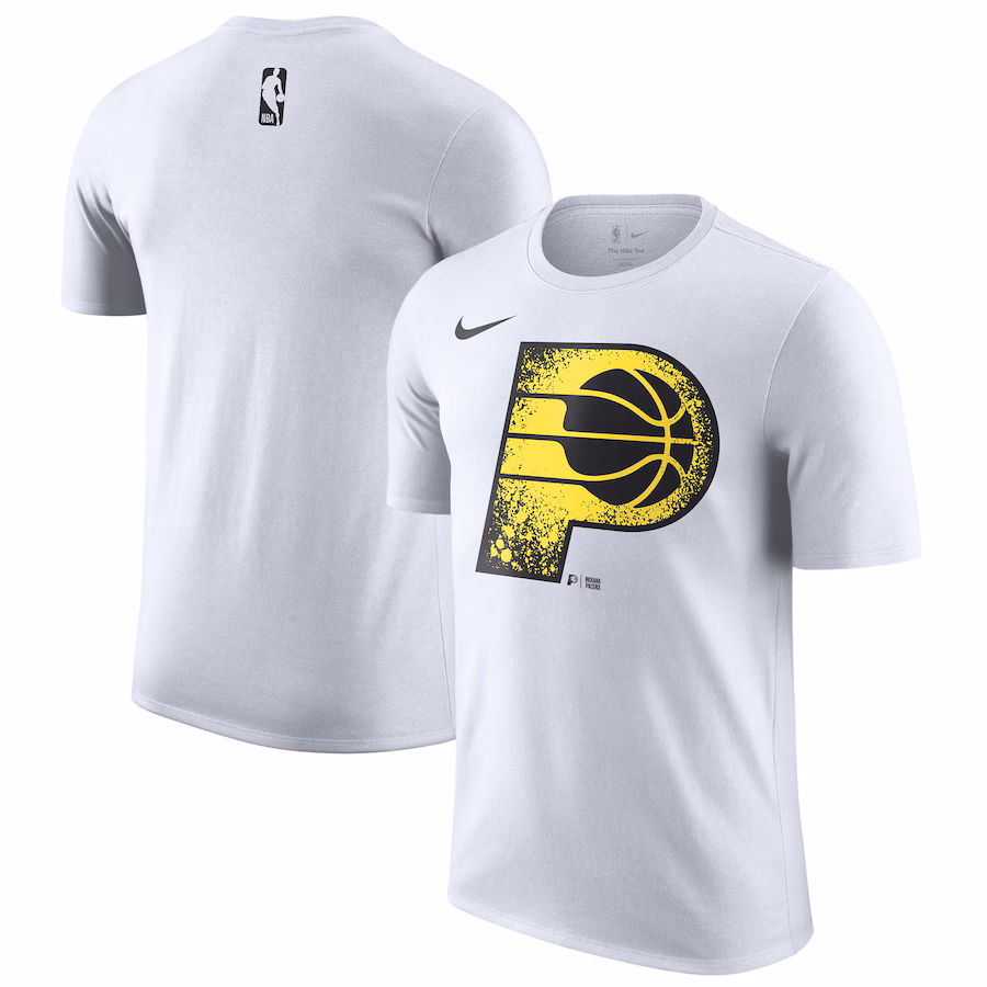 Men's Indiana Pacers Nike White 2024/25 City Edition Essential Logo T-Shirt - Jersey