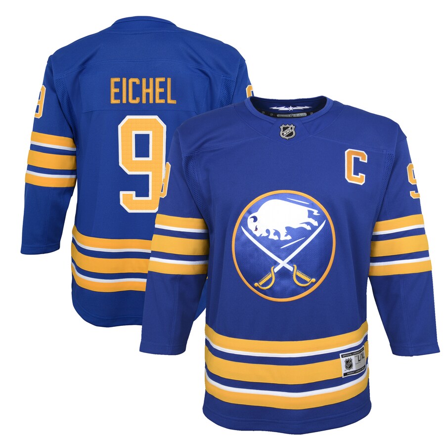 Youth Buffalo Sabres Jack Eichel Royal Home Premier Player Jersey - Jersey