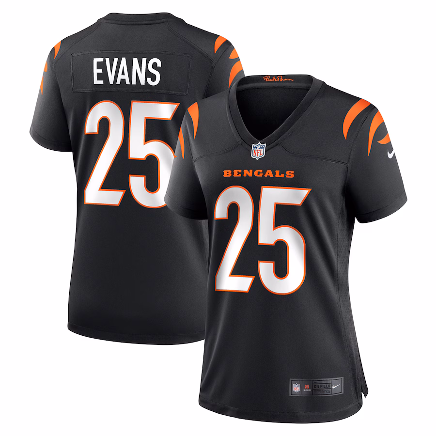 Women's Cincinnati Bengals Chris Evans Nike Black Game Jersey - Jersey