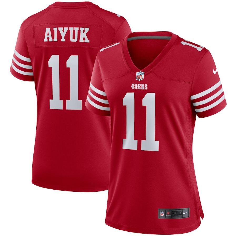 Women's San Francisco 49ers Brandon Aiyuk Nike Scarlet Team Game Player Jersey - Jersey