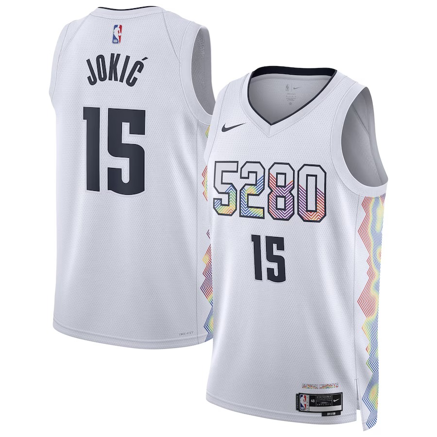Unisex Denver Nuggets Nikola Jokic Nike White 2024/25 Swingman Player Jersey - City Edition - Jersey