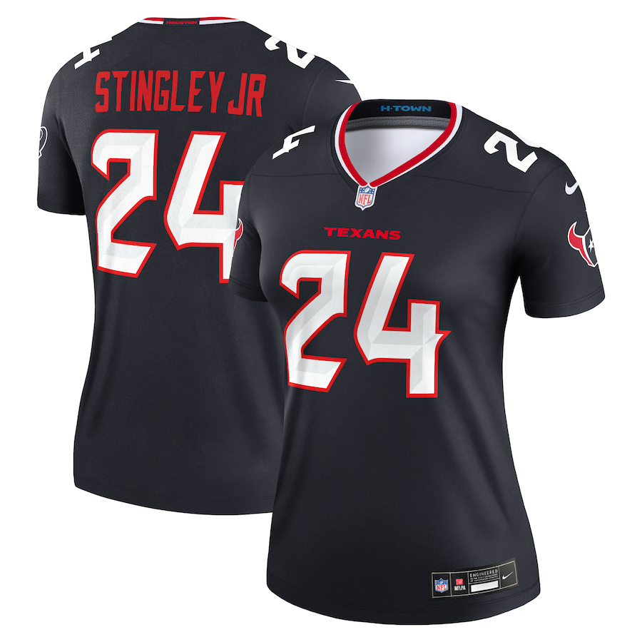 Women's Houston Texans Derek Stingley Jr. Nike Navy Legend Player Performance Top - Jersey