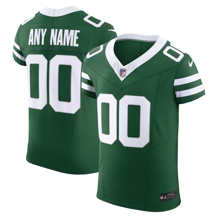 Men's New York Jets Nike Legacy Green Vapor F.U.S.E. Elite Custom Jersey - Jersey