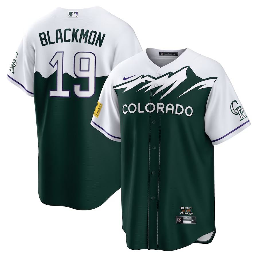 Men's Colorado Rockies Charlie Blackmon Nike Green City Connect Replica Player Jersey - Jersey