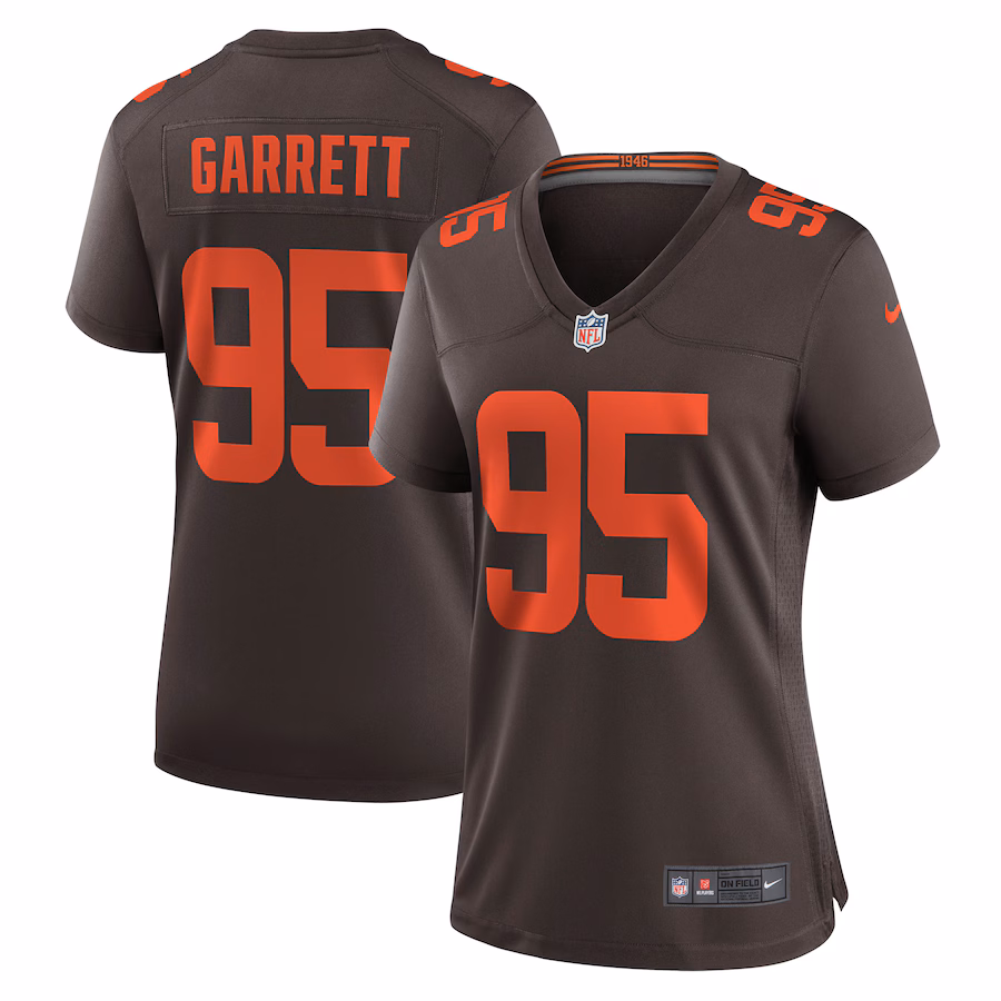 Women's Cleveland Browns Myles Garrett Nike Brown Alternate Game Jersey - Jersey