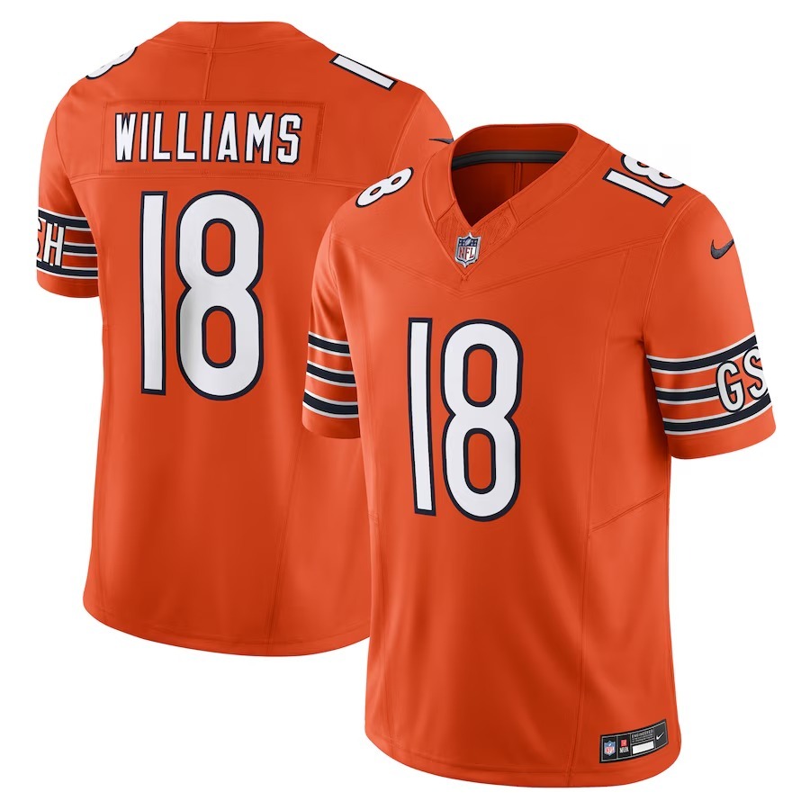 Men's Chicago Bears Caleb Williams Nike Orange Vapor F.U.S.E. Limited Jersey - Jersey