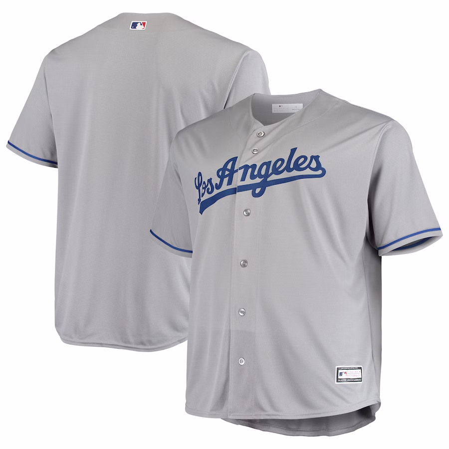Men's Los Angeles Dodgers Gray Big & Tall Replica Team Jersey - Jersey