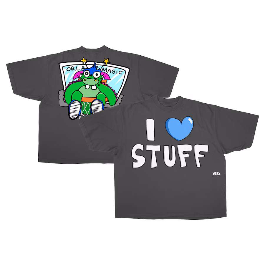 Unisex Orlando Magic  Black I Luv Stuff Premium Vintage Boxy T-Shirt - Jersey