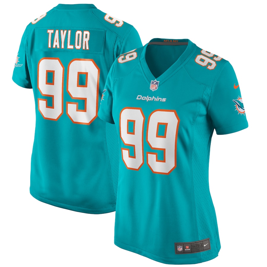 Women's Miami Dolphins Jason Taylor Nike Aqua Game Retired Player Jersey - Jersey