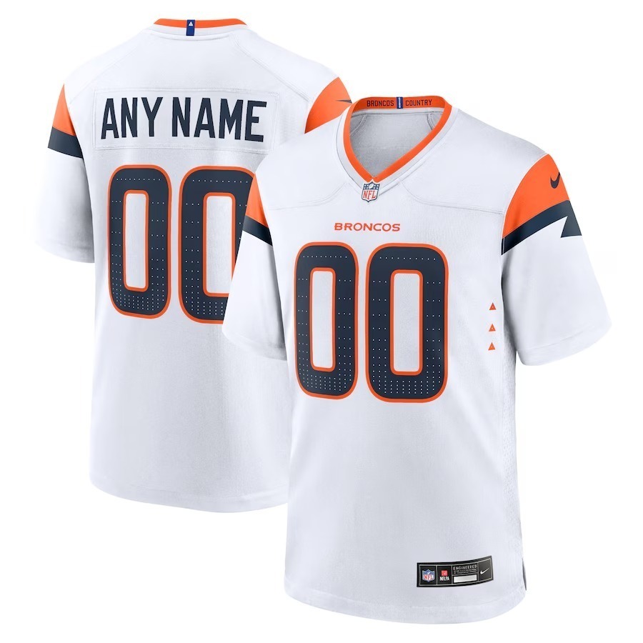 Men's Denver Broncos  Nike White Mile High Collection Custom Game Jersey - Jersey