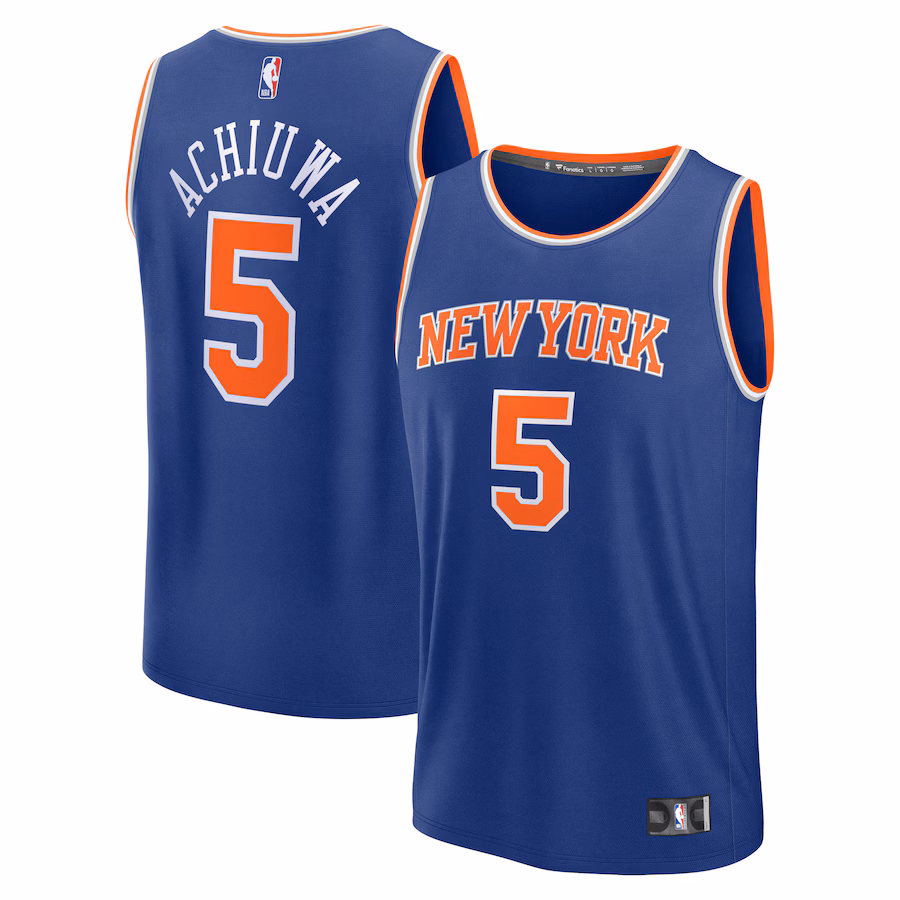 Men's New York Knicks Precious Achiuwa Fanatics Royal Fast Break Player Jersey - Icon Edition - Jersey