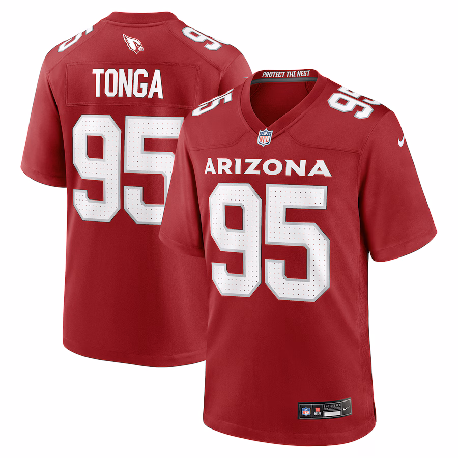 Men's Arizona Cardinals Khyiris Tonga Nike Cardinal Team Game Jersey - Jersey