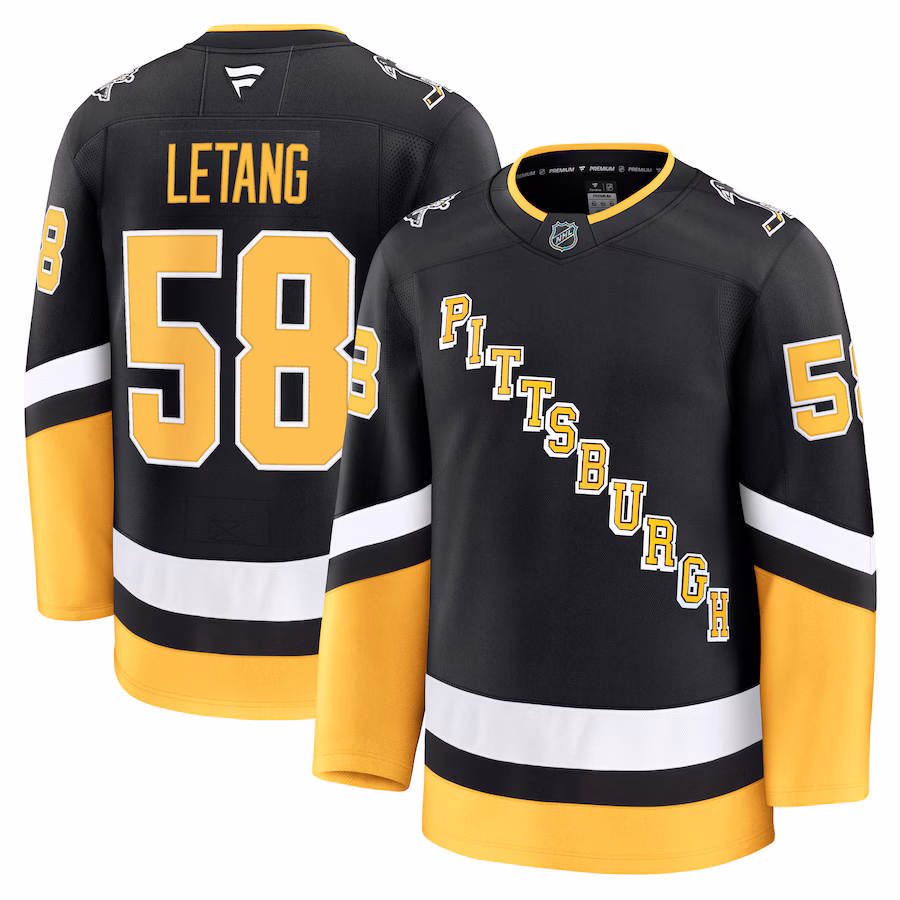 Men's Pittsburgh Penguins Kris Letang Fanatics Black Alternate Premium Jersey - Jersey