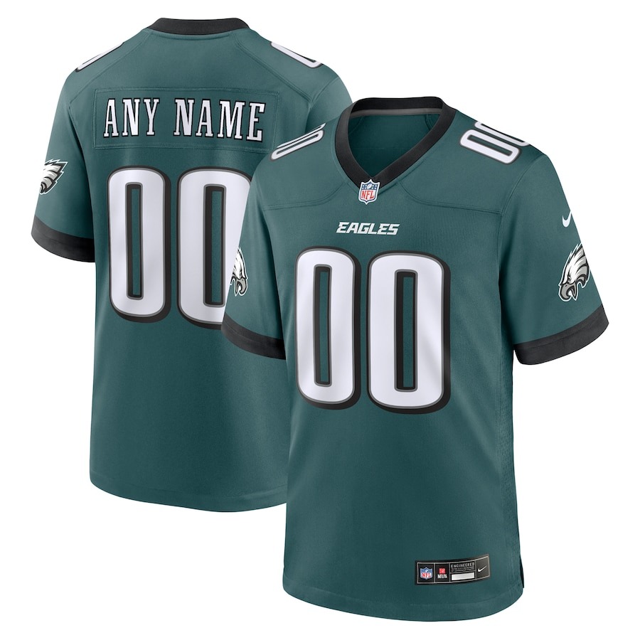 Men's Philadelphia Eagles Nike Midnight Green Custom Game Jersey - Jersey