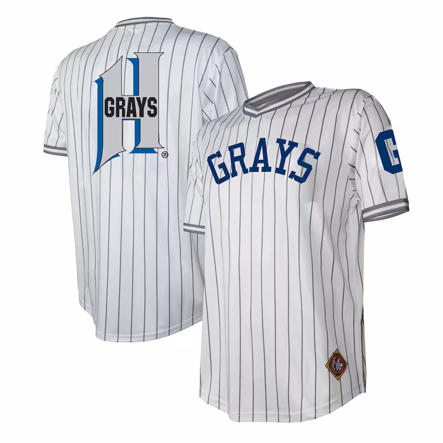 Men's Homestead Grays Stitches White V-Neck Jersey - Jersey