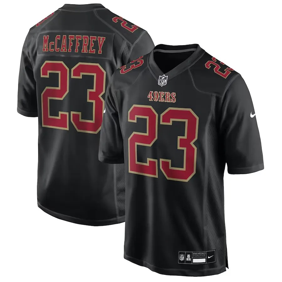 Men's San Francisco 49ers Christian McCaffrey Nike Carbon Black Fashion Game Jersey - Jersey