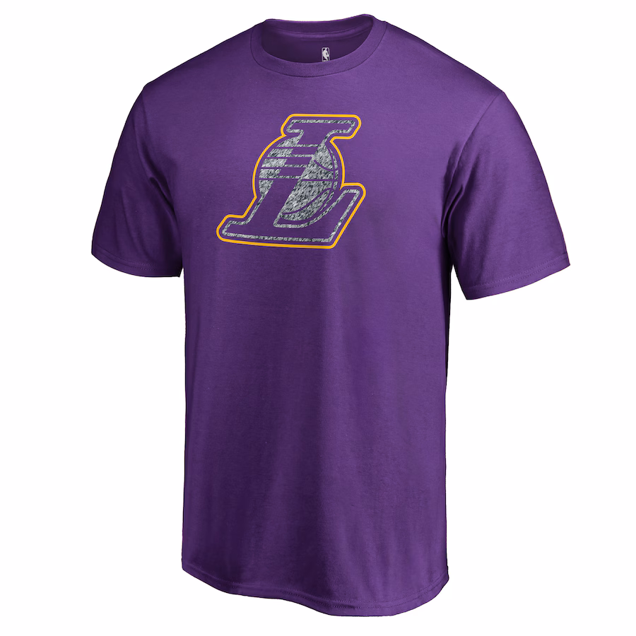 Men's Los Angeles Lakers Purple Static Logo T-Shirt - Jersey