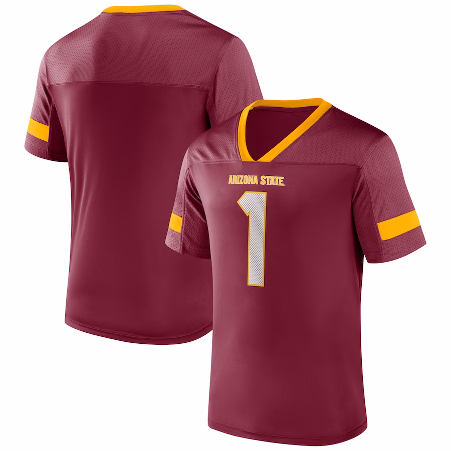 Arizona State Sun Devils Fanatics Branded #1 Kickoff Winner Replica Jersey - Garnet - Jersey