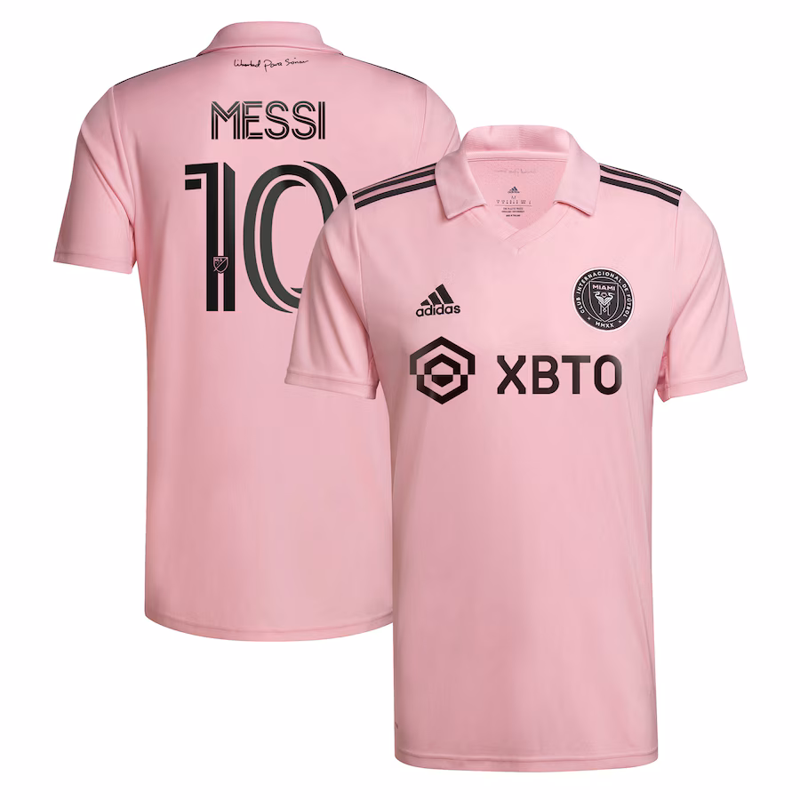 Men's Inter Miami CF Lionel Messi adidas Pink 2023 The Heart Beat Kit Replica Jersey - Jersey