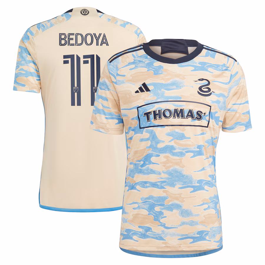 Men's Philadelphia Union Alejandro Bedoya adidas Tan 2023 For Philly Replica Jersey - Jersey